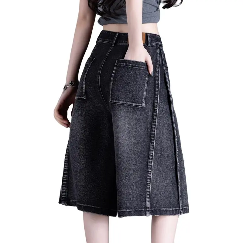 You Cow Me Pants Denim Shorts Women's-12
