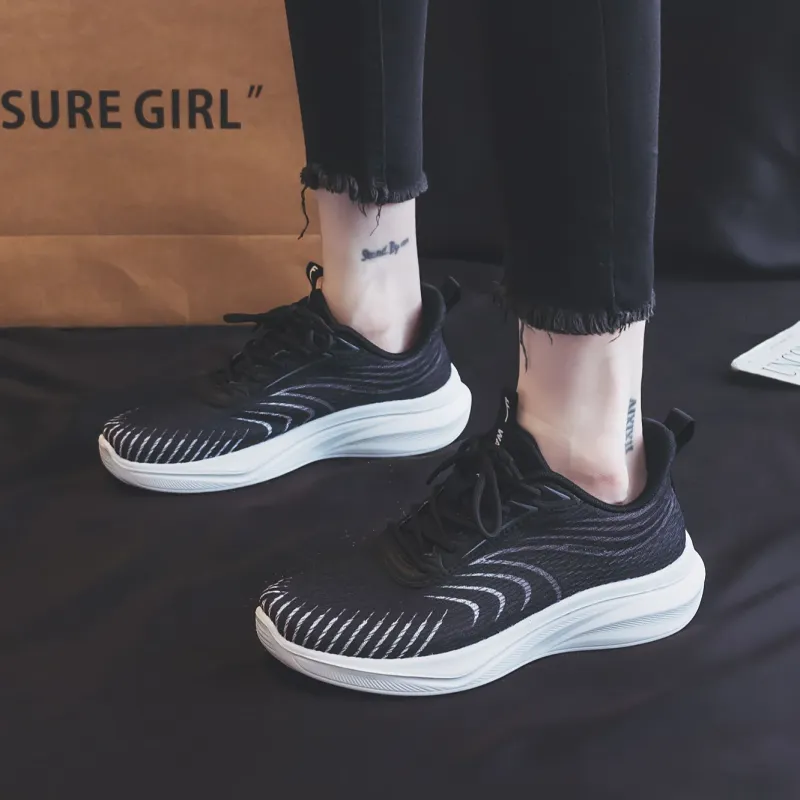 Warrior Non-slip Lightweight Low-Top Casual Shoes Women's Black-8