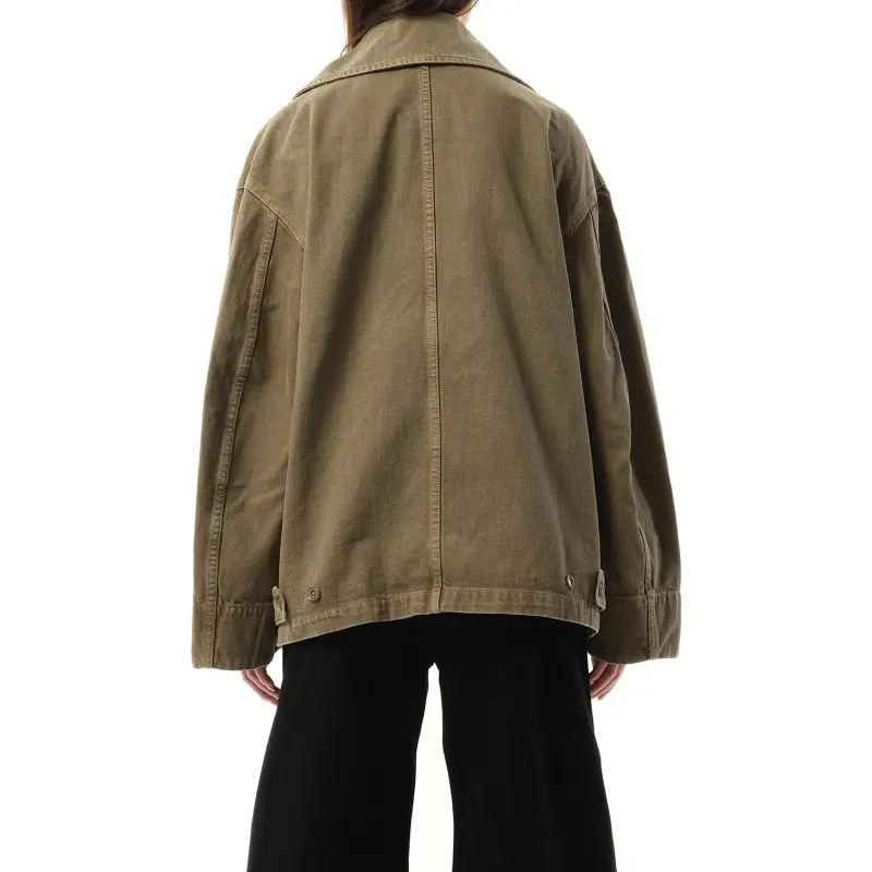 Lemaire Dispatch Jacket 'Denim Snow Olive'-4