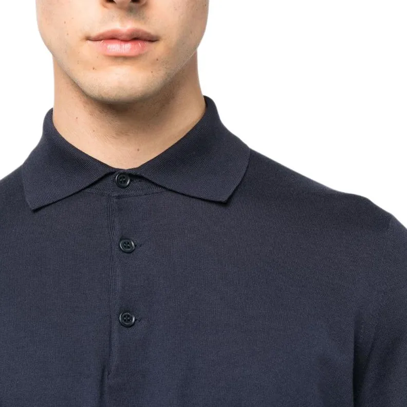 Brunello Cucinelli Long Sleeved Knitted Polo Shirt-4
