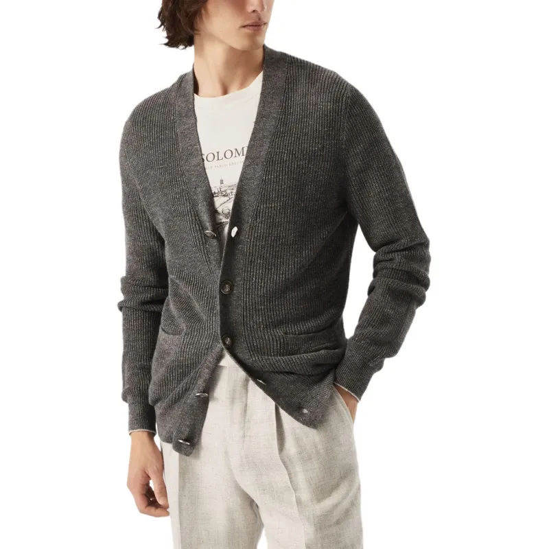 Brunello Cucinelli Long Sleeved Buttoned Cardigan-1