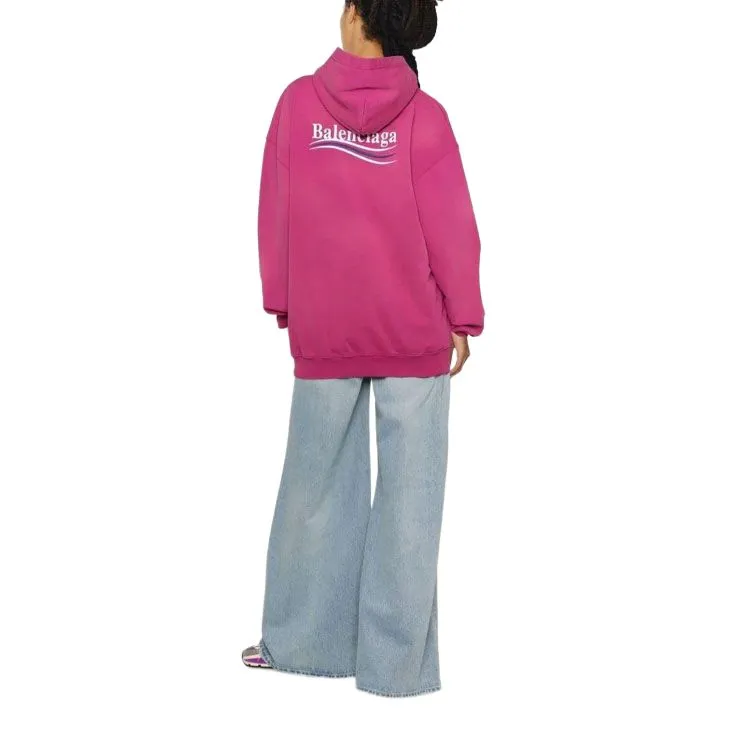 Balenciaga FW22 Sweatshirt Loose Fit Style Women's Rose Red-2