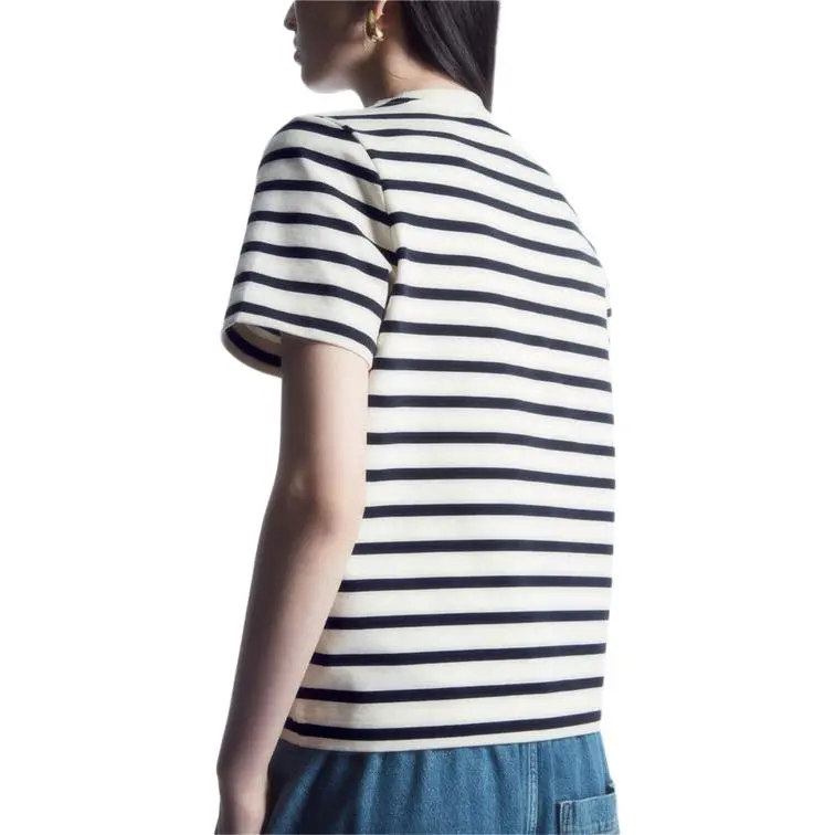 COS T Shirt Women's Navy Blue/White/Stripes-2