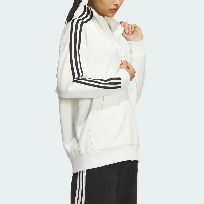 Adidas 3 Stripes FW24 KNIT JACKET Jackets & Coats Women's White-2