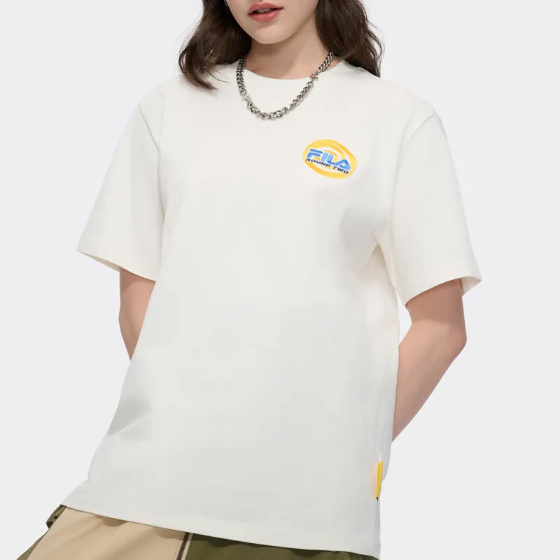 FILA FUSION x ROUND TWO SS25 T Shirt Unisex Cloud White WT-2