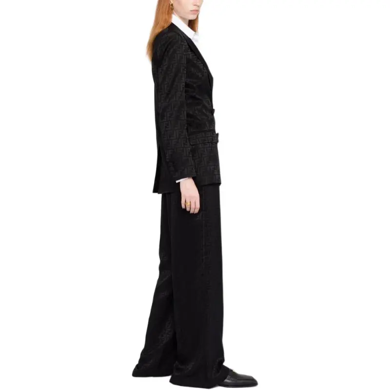 FENDI Ff Monogram Double breasted Blazer-5