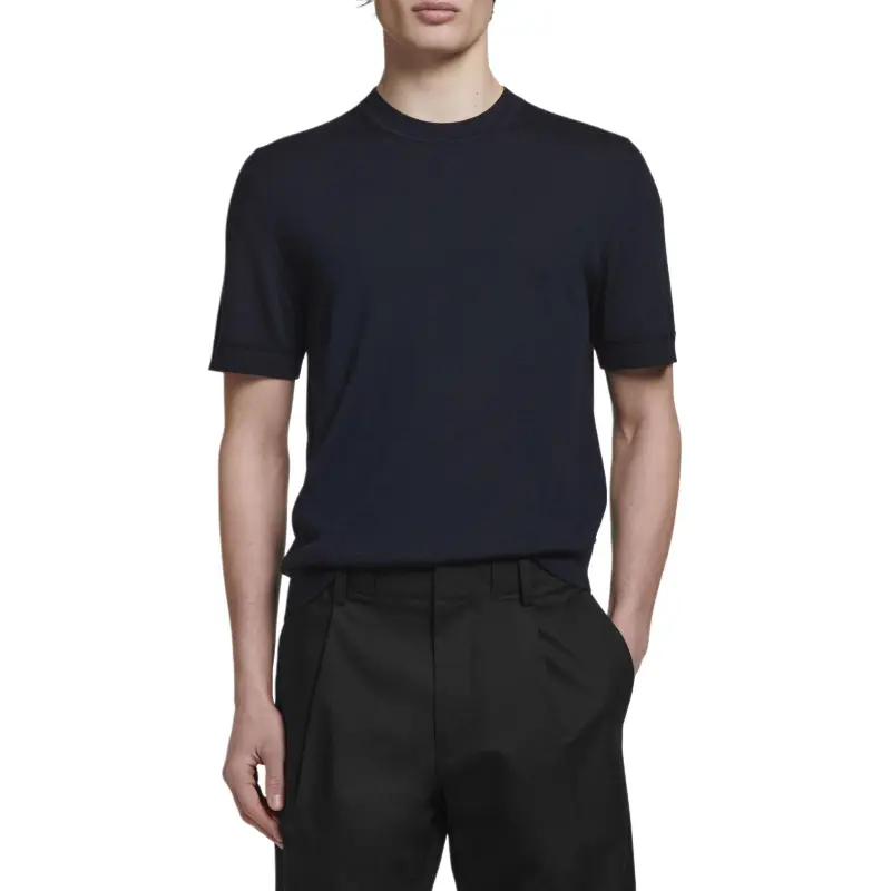COS T Shirts Men Navy Blue-2