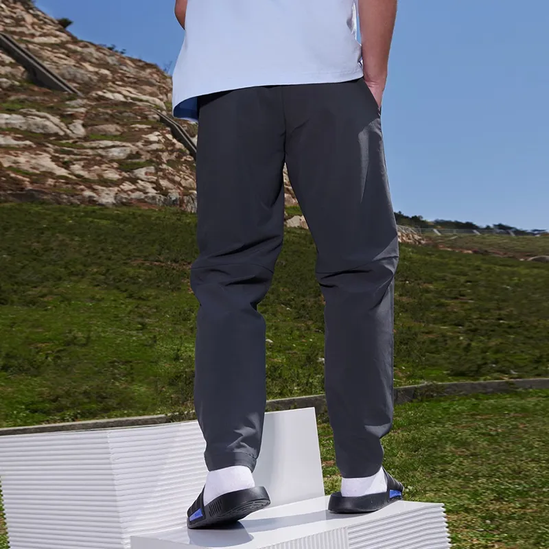 Adidas Knitted Sweatpants Men's Solid Gray-3