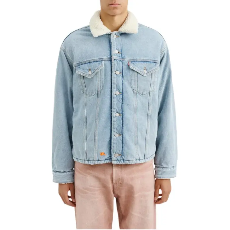 ERL X Levi's Sherpa Trucker Denim Jacket-2