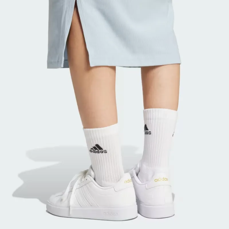 Adidas Sportswear ALL SZN RIB FITTED MIDI DRESS Slip Dresses Women's Blue-5