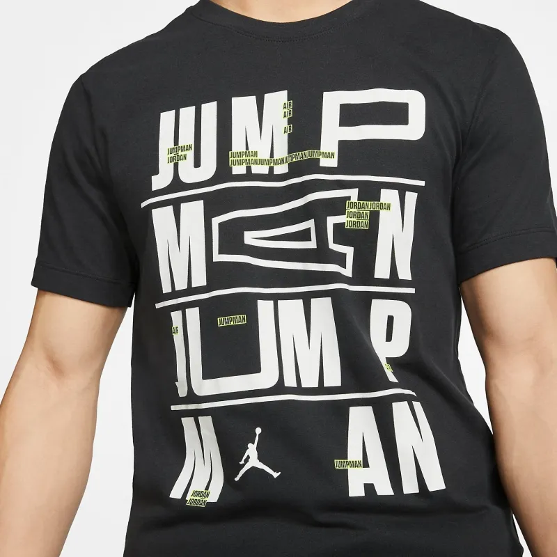 Jordan T Shirts Men Black-4