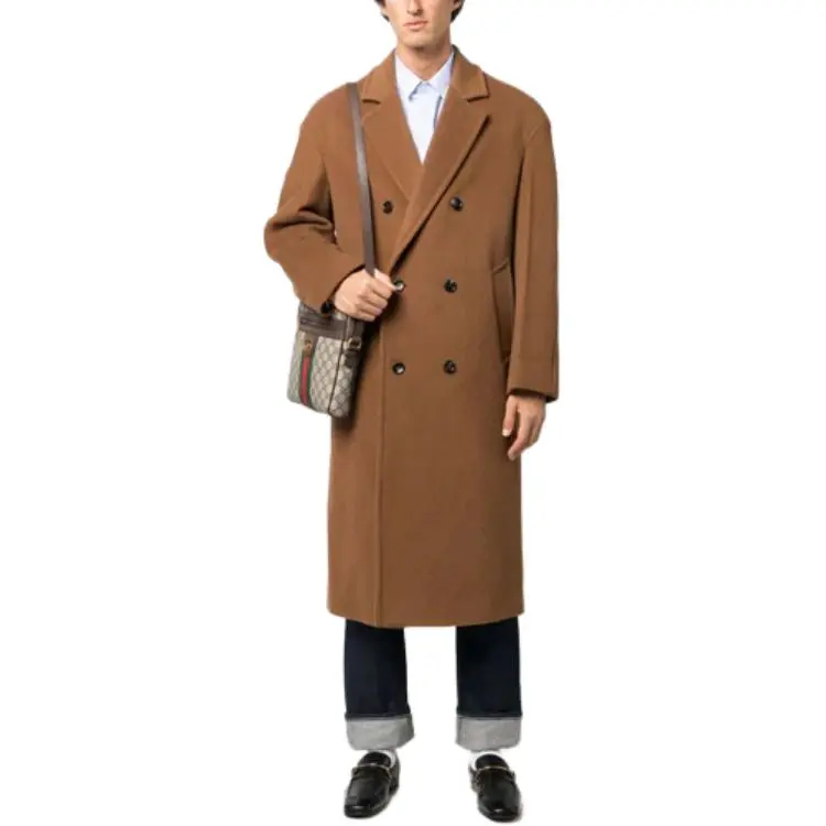 GUCCI Double-Breasted Long-Sleeved Coat-2