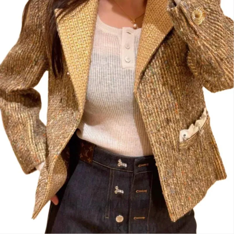 LOUIS VUITTON Lurex Tweed Blazer-6