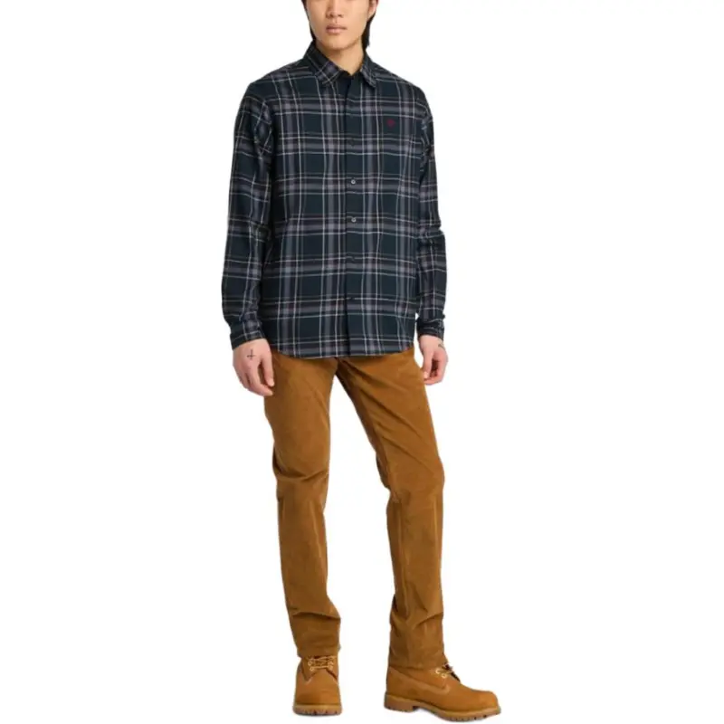 Timberland Shirt Men's Dark Blue Sapphire/Wheat-3