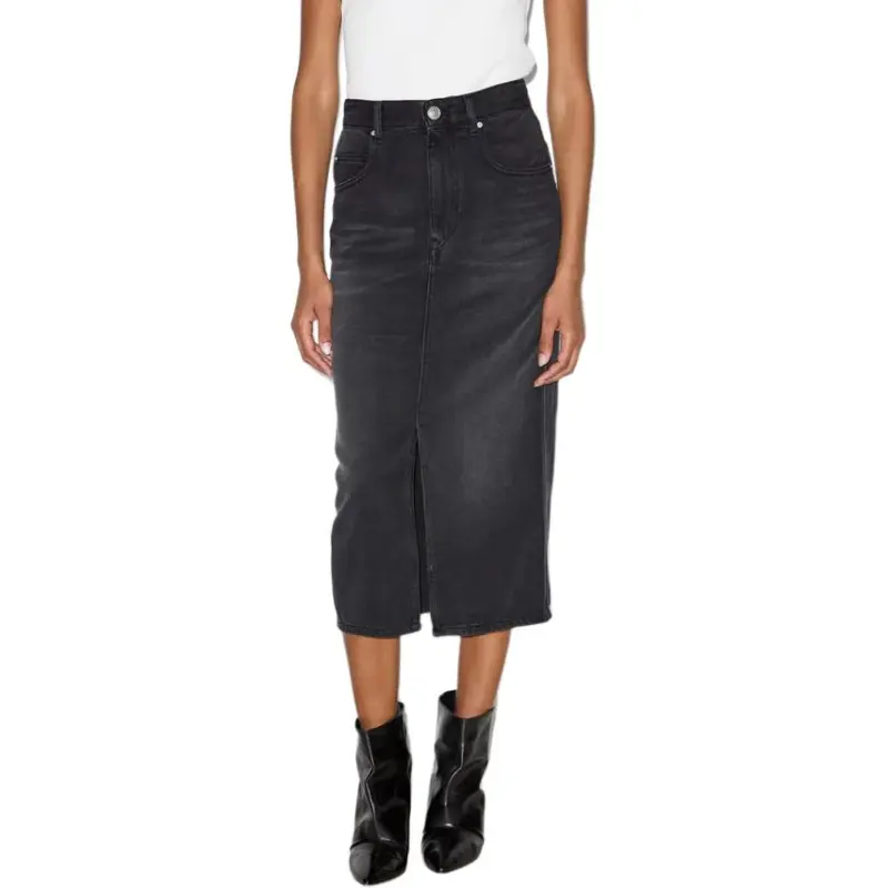 ISABEL MARANT High Waist Front Slit Skirt-3