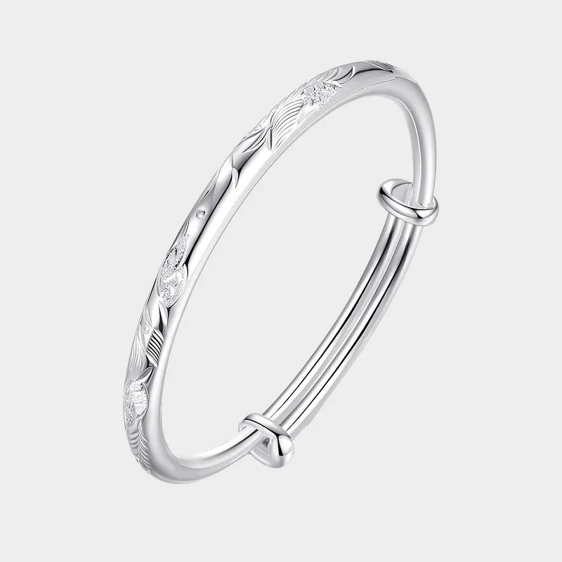 MIAOYINGE 999 Fine Silver Bangles Women's-1
