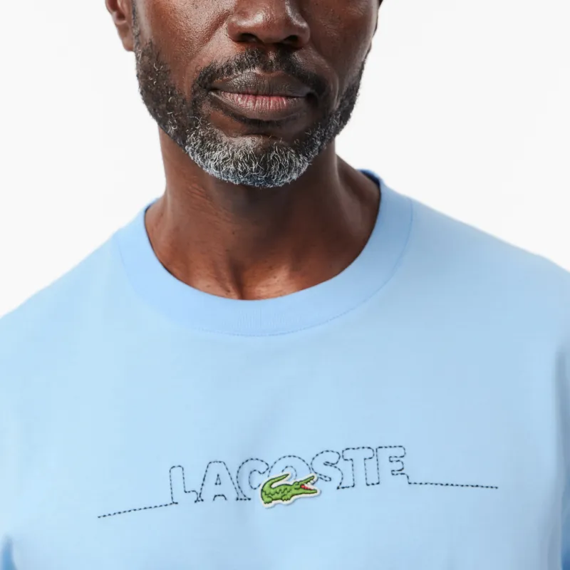 LACOSTE Logo embroidered T shirt-3