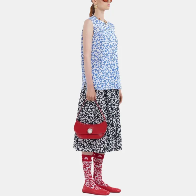 MARNI Floral Printed High Waist Midi Skirt-3
