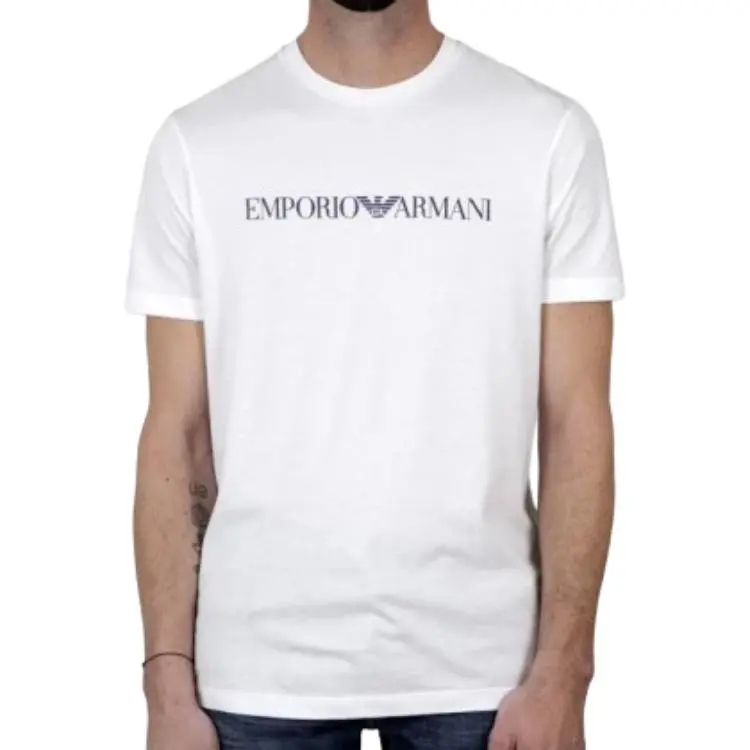 EMPORIO ARMANI Logo print Cotton T shirt-1
