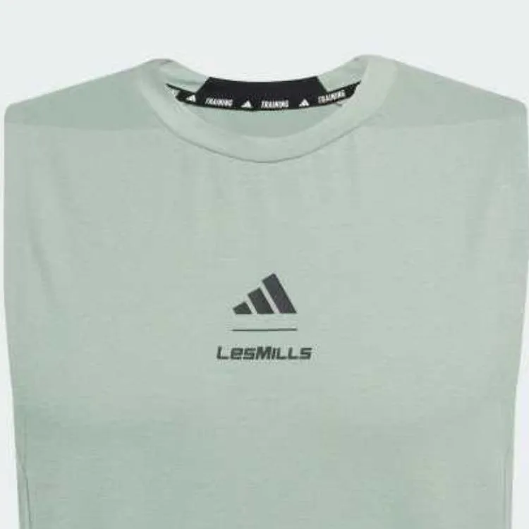 Adidas LES MILLS Tank Tops Men's Green-3