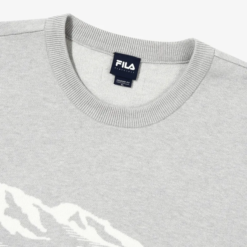 FILA PIEMONTE SNOW TIME Sweater Unisex Light Gray-4