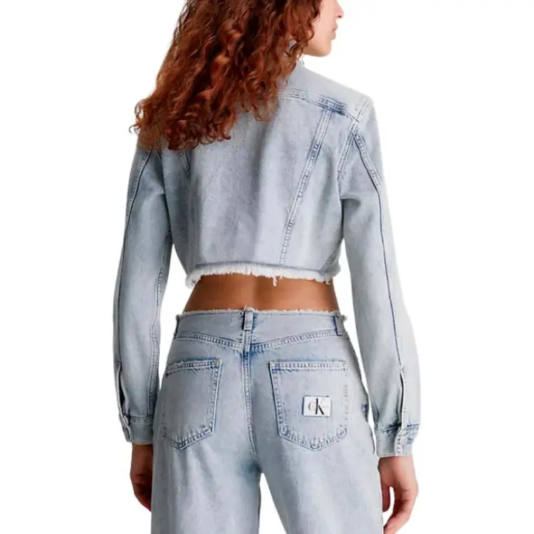 CALVIN KLEIN Denim Jacket Women's Light Blue-1