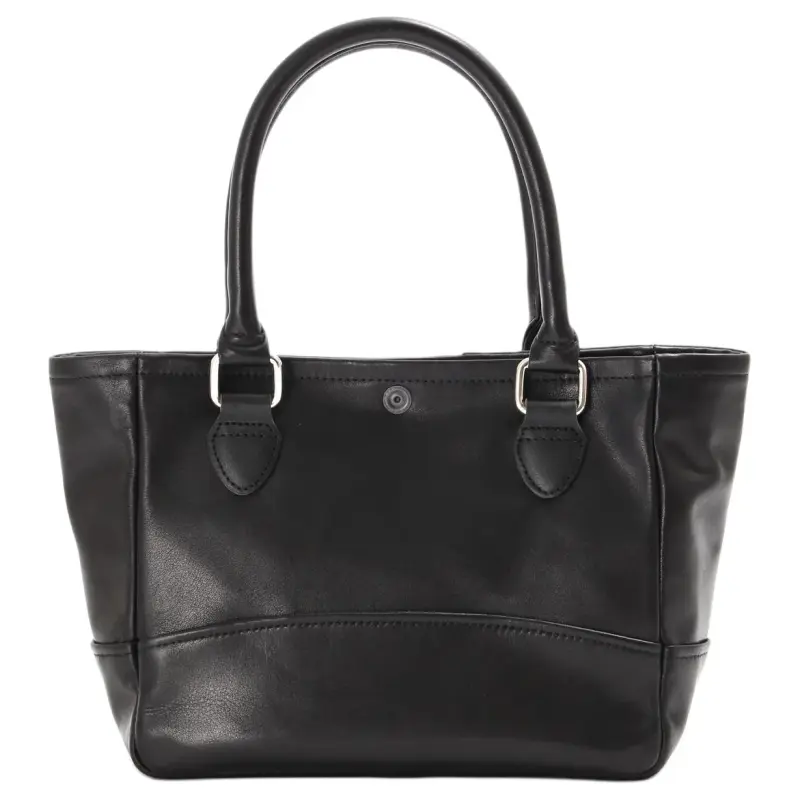 Schott N.Y.C. Cow Leather Tote Bag, Shopping Bag, Handbag Mini Men's Black-2