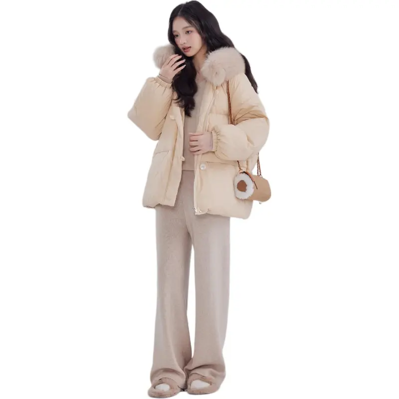 DEAR DEER PUFF Down Jacket Women's Khaki-4