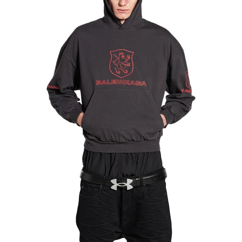 Balenciaga Logo Embroidered Hoodie-5