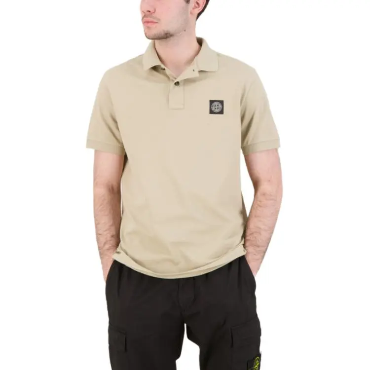 STONE ISLAND Logo Patch Short Sleeved Polo Shirt-2