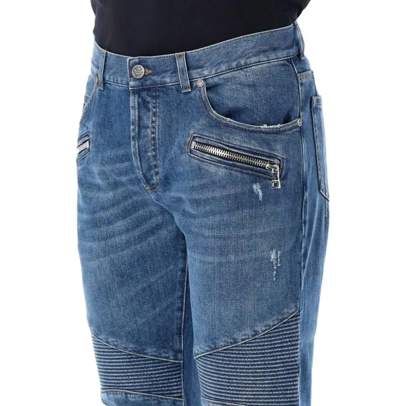 BALMAIN Jeans Men Blue-5
