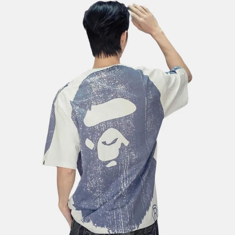 Bape Water Print Ape Head Relaxed Fit Ii Tee-4
