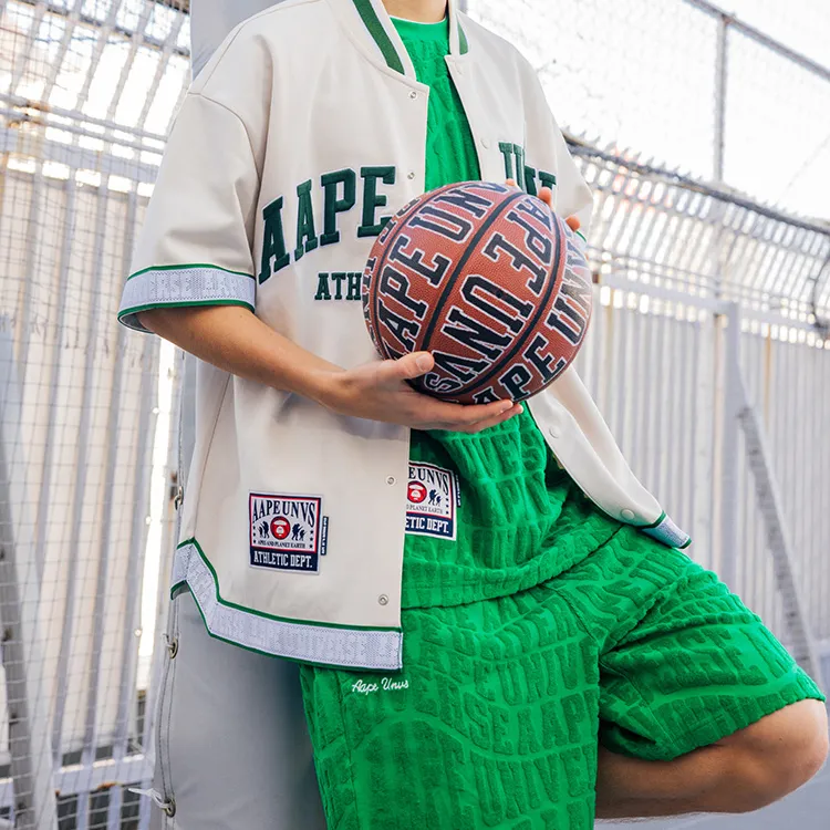 Aape Monogram pattern Terry cloth Shorts-3
