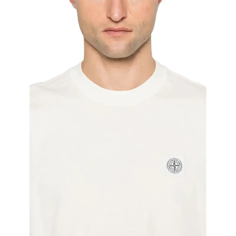 STONE ISLAND Logo Patch Short Sleeved T Shirt-4