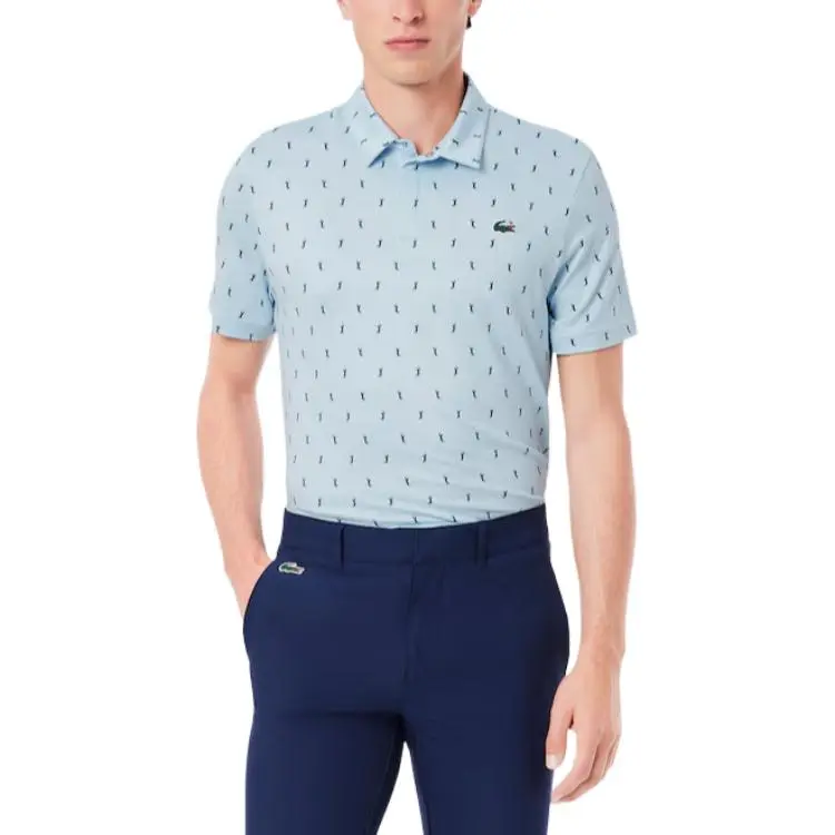 LACOSTE Polo Shirt Men's Light Blue/Blue-1