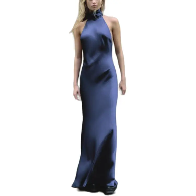 ZARA Sleeveless Dress Women's Dark Blue-2