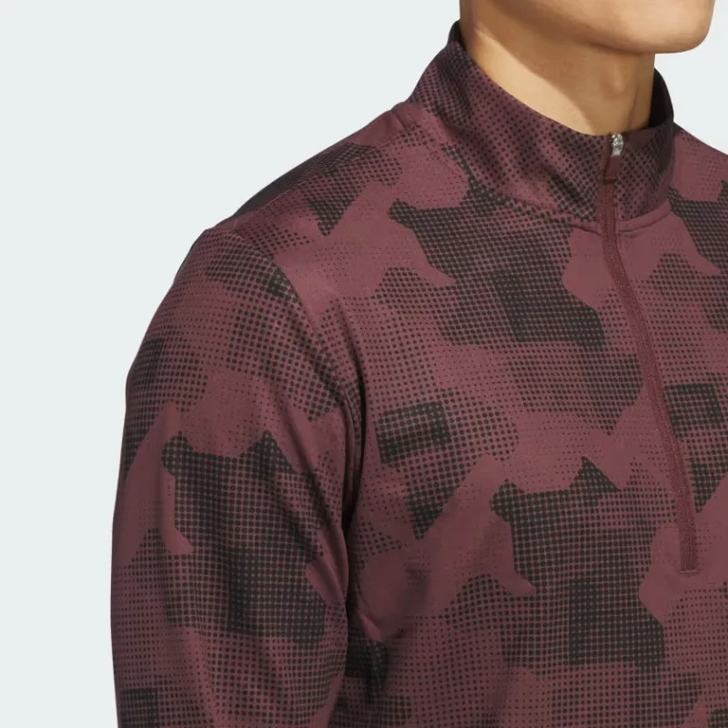 Adidas Free Shipping With AdiClub Go To Printed Quarter Zip Pullover-3