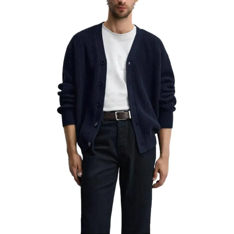 ZARA Sweaters Men Sea Blue-4