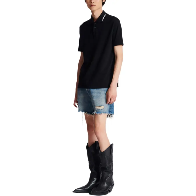 BALMAIN Embroidered Polo Shirt-2