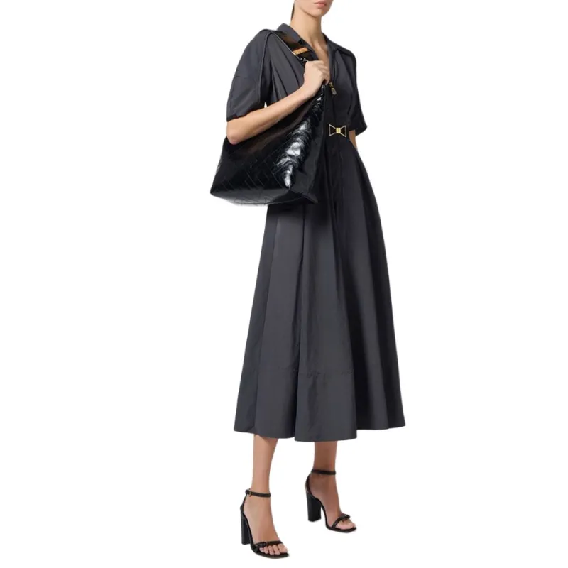 Elisabetta Franchi Circle Belted Waist Midi Dress-3