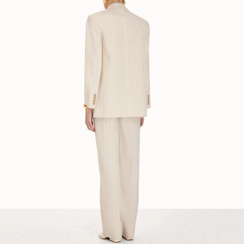 Zimmermann Double Breasted Pinstriped Blazer-2