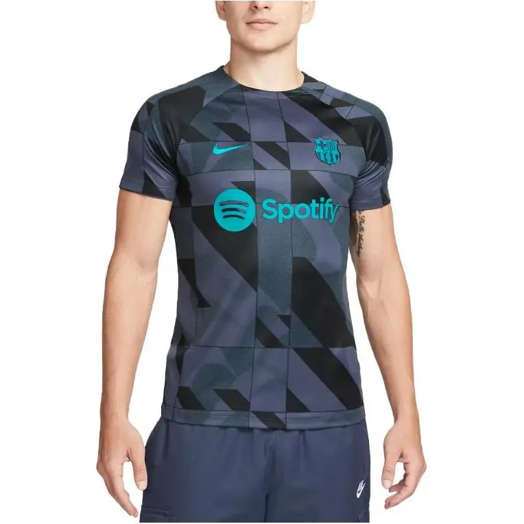 Nike T Shirts Men Dark Blue-3