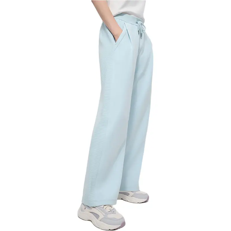 FILA FUSION Knitted Sweatpants Women's Folk Blue-4