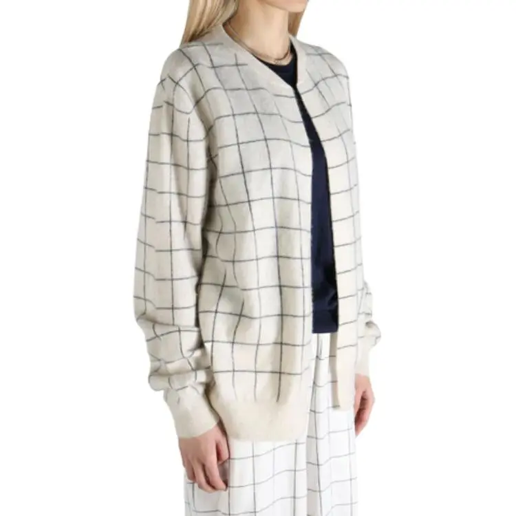 Frenckenberger Windowpane pattern Cardigan-2