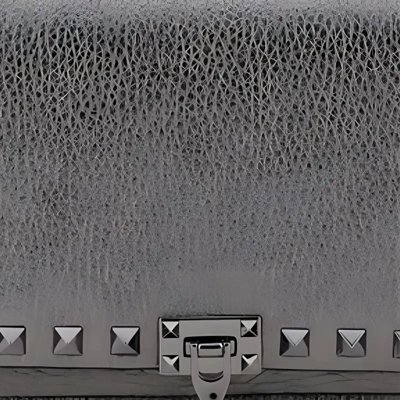 Valentino Calfskin Shoulder Bag Mini Women's Gray-4