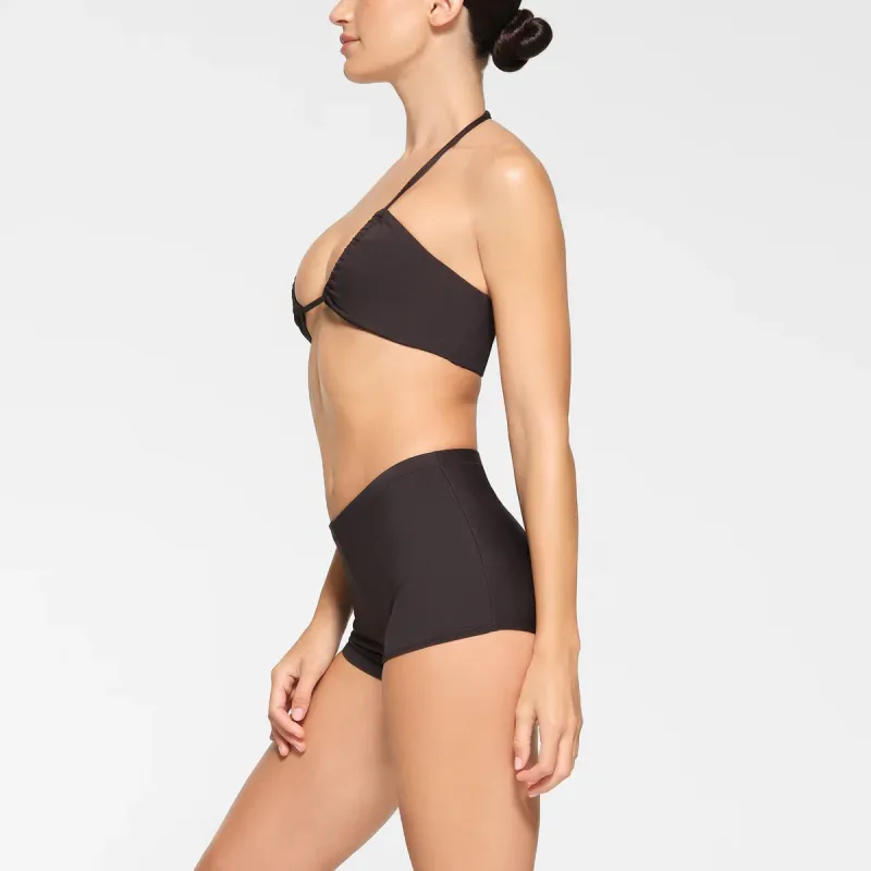 SKIMS SIGNATURE SWIM HALTER BIKINI TOP Bikini Women's ONYX/Onyx-1