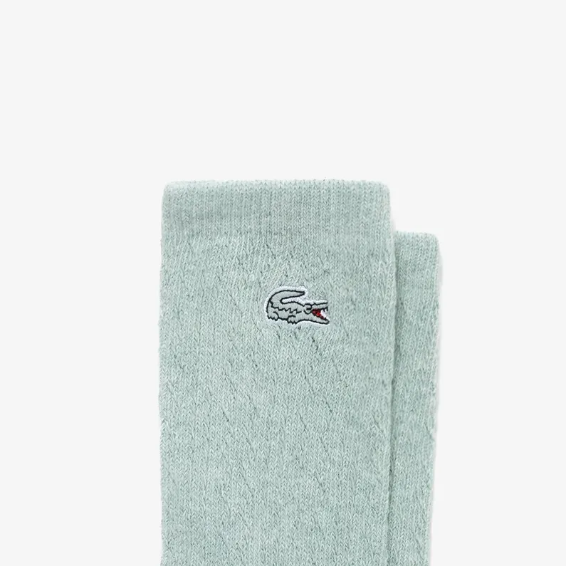 LACOSTE Mid-Calf Socks Women's 1 Pack Light Green-2