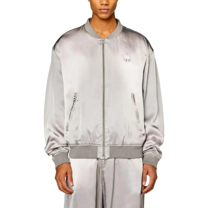 DIESEL Jackets Coats Men's Silver Gray-2