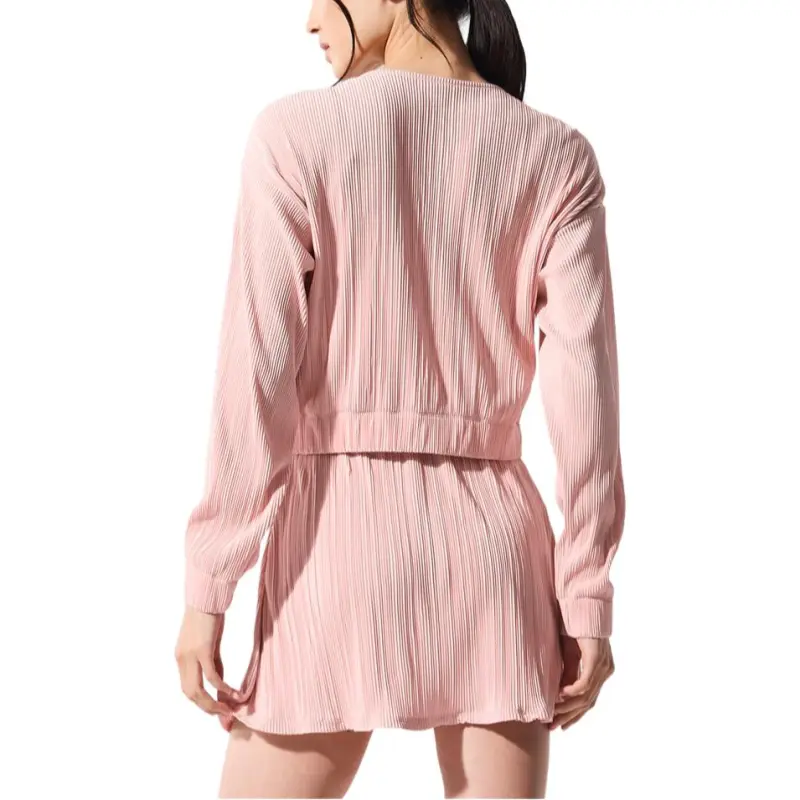 Alo Yoga Cropped Micro Plisse Jacket Women's-13