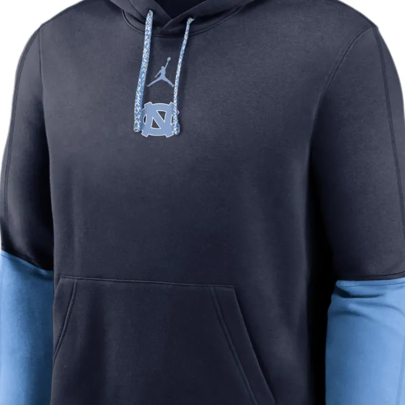 Jordan North Carolina Tar Heels Sideline Team Issue Club Men's Nike College Pullover Hoodie-2
